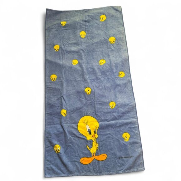 VTG 1993 Tweety Bird Blue Towel - Picture 1 of 4